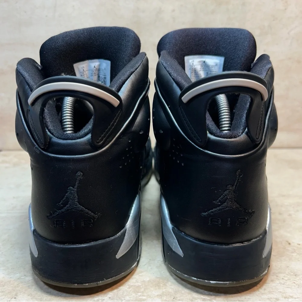 Size 8 Air Jordan 6-17-23 Black Metallic‎ Silver Mens DC7330 001 Shoes Sneakers